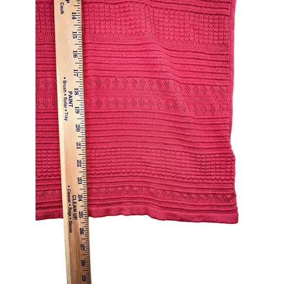 Buffalo David Bitton Sweater Sz Large Pink Boho Textured Knitted 3/4 Sleeves Top - Picture 6 of 7